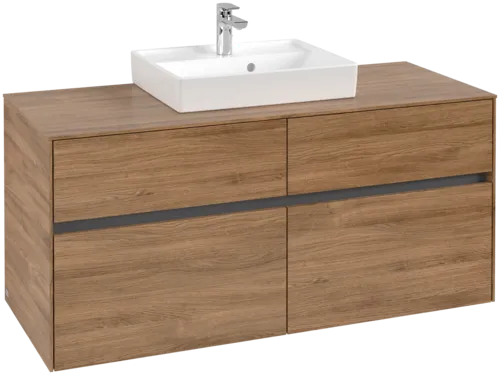 VILLEROY BOCH Toaletní skříňka Collaro, 4 výsuvy, 1200 x 548 x 500 mm, dub Kansas #C07000RH