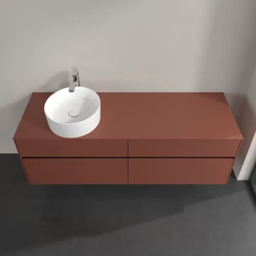VILLEROY BOCH Toaletní skříňka Collaro, s osvětlením, 4 výsuvy, 1600 x 548 x 500 mm, Vínově červená / Vínově červená #C050B0AH, obrázek 4