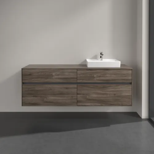 VILLEROY BOCH Toaletní skříňka Collaro, 4 výsuvy, 1600 x 548 x 500 mm, dub kamenný #C07900RK, obrázek 3