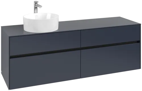 VILLEROY BOCH Toaletní skříňka Collaro, 4 výsuvy, 1600 x 548 x 500 mm, Marine Blue / Marine Blue #C05000VQ