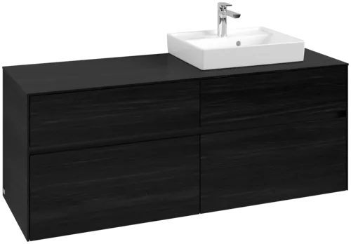 VILLEROY BOCH Toaletní skříňka Collaro, 4 výsuvy, 1400 x 548 x 500 mm, černý dub / černý dub #C07500AB