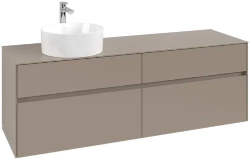VILLEROY BOCH Toaletní skříňka Collaro, 4 výsuvy, 1600 x 548 x 500 mm, taupe / taupe #C05000VM