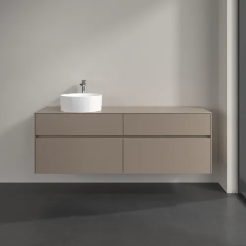 VILLEROY BOCH Toaletní skříňka Collaro, 4 výsuvy, 1600 x 548 x 500 mm, taupe / taupe #C05000VM, obrázek 3
