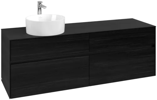 VILLEROY BOCH Toaletní skříňka Collaro, s osvětlením, 4 výsuvy, 1600 x 548 x 500 mm, černý dub / černý dub #C050B0AB