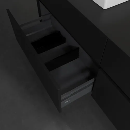 VILLEROY BOCH Toaletní skříňka Collaro, s osvětlením, 4 výsuvy, 1600 x 548 x 500 mm, Volcano Black / Volcano Black #C078B0VL, obrázek 7