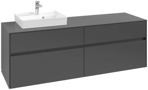 VILLEROY BOCH Toaletní skříňka Collaro, s osvětlením, 4 výsuvy, 1600 x 548 x 500 mm, Grafit / Grafit #C078B0VR