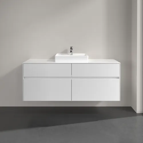 VILLEROY BOCH Toaletní skříňka Collaro, s osvětlením, 4 výsuvy, 1400 x 548 x 500 mm, lesklá bílá / lesklá bílá #C073B0DH, obrázek 3