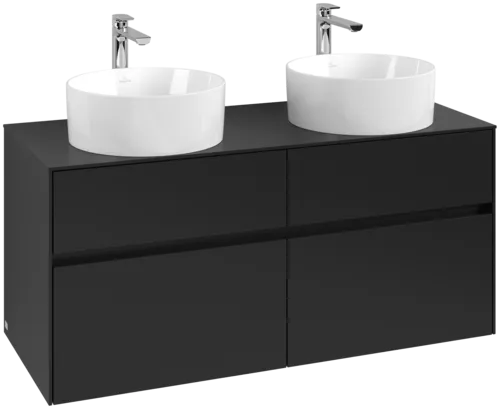 VILLEROY BOCH Toaletní skříňka Collaro, 4 výsuvy, 1200 x 548 x 500 mm, Volcano Black / Volcano Black #C04400VL