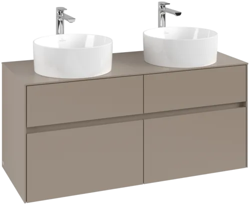 VILLEROY BOCH Toaletní skříňka Collaro, 4 výsuvy, 1200 x 548 x 500 mm, taupe / taupe #C04400VM