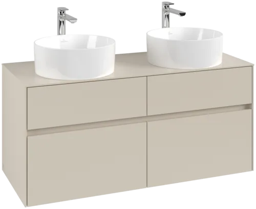 VILLEROY BOCH Toaletní skříňka Collaro, 4 výsuvy, 1200 x 548 x 500 mm, Cashmere Grey / Cashmere Grey #C04400VN