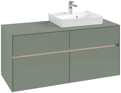 VILLEROY BOCH Toaletní skříňka Collaro, s osvětlením, 4 výsuvy, 1200 x 548 x 500 mm, Soft Green / Soft Green #C072B0AF