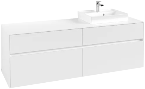 VILLEROY BOCH Toaletní skříňka Collaro, 4 výsuvy, 1600 x 548 x 500 mm, bílá matná / bílá matná #C07900MS