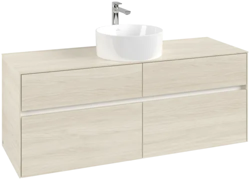 VILLEROY BOCH Toaletní skříňka Collaro, 4 výsuvy, 1400 x 548 x 500 mm, bílý dub / bílý dub #C04500AA