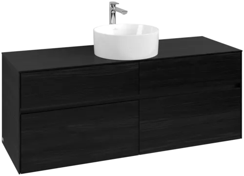VILLEROY BOCH Toaletní skříňka Collaro, 4 výsuvy, 1400 x 548 x 500 mm, černý dub / černý dub #C04500AB