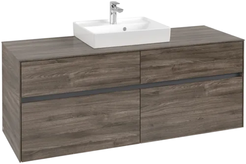 VILLEROY BOCH Toaletní skříňka Collaro, 4 výsuvy, 1400 x 548 x 500 mm, dub kamenný #C07300RK