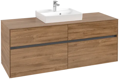 VILLEROY BOCH Toaletní skříňka Collaro, 4 výsuvy, 1400 x 548 x 500 mm, dub Kansas #C07300RH