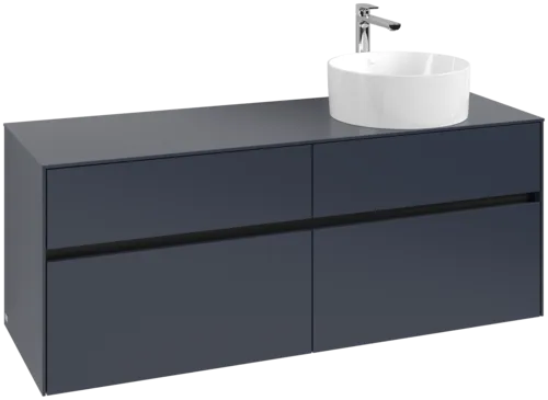 VILLEROY BOCH Toaletní skříňka Collaro, s osvětlením, 4 výsuvy, 1400 x 548 x 500 mm, Marine Blue / Marine Blue #C047B0VQ