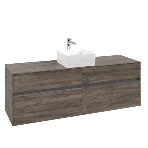 VILLEROY BOCH Toaletní skříňka Collaro, 4 výsuvy, 1600 x 548 x 500 mm, dub kamenný #C04900RK