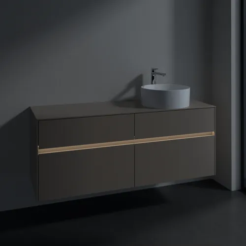 VILLEROY BOCH Toaletní skříňka Collaro, s osvětlením, 4 výsuvy, 1400 x 548 x 500 mm, taupe / taupe #C047B0VM, obrázek 5