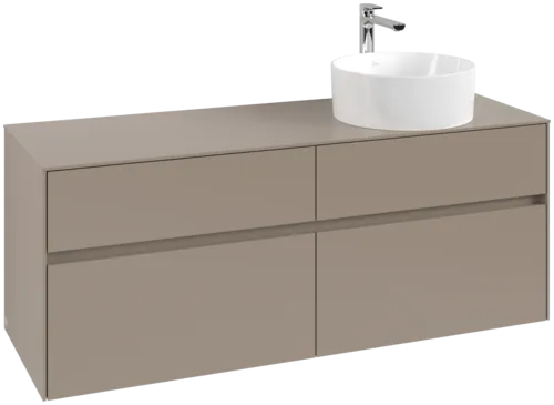 VILLEROY BOCH Toaletní skříňka Collaro, s osvětlením, 4 výsuvy, 1400 x 548 x 500 mm, taupe / taupe #C047B0VM