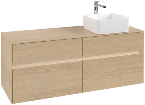 VILLEROY BOCH Toaletní skříňka Collaro, s osvětlením, 4 výsuvy, 1400 x 548 x 500 mm, severský dub / severský dub #C047B0VJ
