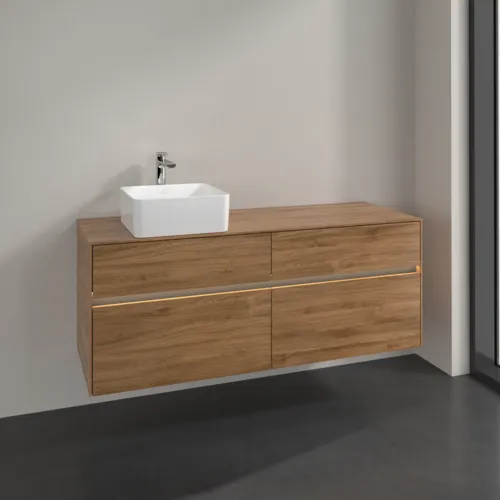 VILLEROY BOCH Toaletní skříňka Collaro, s osvětlením, 4 výsuvy, 1400 x 548 x 500 mm, dub Kansas #C046B0RH, obrázek 2
