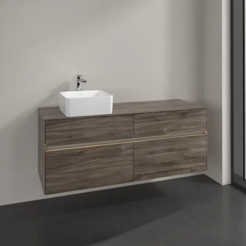 VILLEROY BOCH Umyvadlová skříňka Collaro, s osvětlením, 4 výsuvy, 1400 x 548 x 500 mm, dub kamenný #C046B0RK, obrázek 2