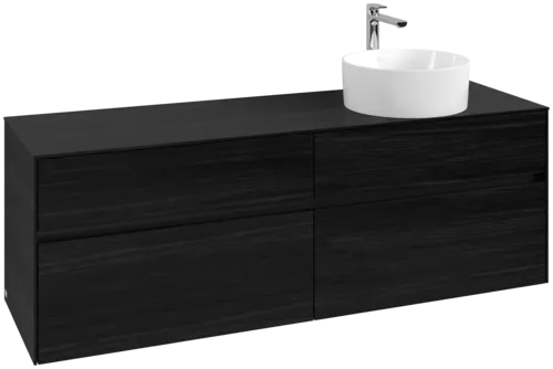 VILLEROY BOCH Toaletní skříňka Collaro, s osvětlením, 4 výsuvy, 1600 x 548 x 500 mm, černý dub / černý dub #C051B0AB