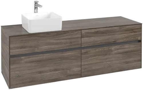 VILLEROY BOCH Toaletní skříňka Collaro, 4 výsuvy, 1600 x 548 x 500 mm, dub kamenný #C05000RK