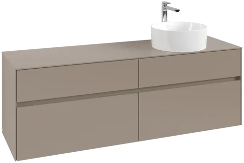 VILLEROY BOCH Toaletní skříňka Collaro, 4 výsuvy, 1600 x 548 x 500 mm, taupe / taupe #C05100VM