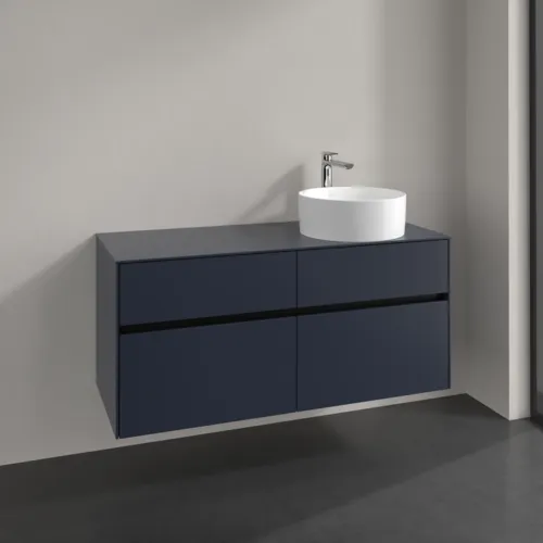 VILLEROY BOCH Collaro toaletní skříňka, 4 zásuvky, 1200 x 548 x 500 mm, Marine Blue / Marine Blue #C04300VQ, obrázek 2