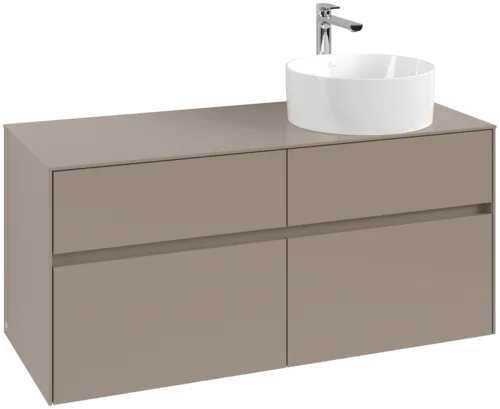 VILLEROY BOCH Toaletní skříňka Collaro, 4 výsuvy, 1200 x 548 x 500 mm, taupe / taupe #C04300VM