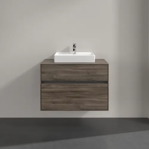 VILLEROY BOCH Umyvadlová skříňka Collaro, s osvětlením, 2 výsuvy, 800 x 548 x 500 mm, dub kamenný #C069B0RK, obrázek 3