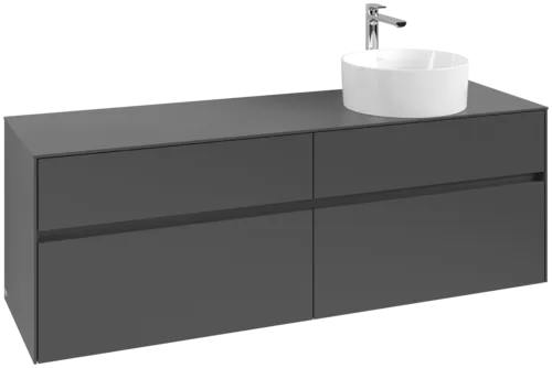 VILLEROY BOCH Toaletní skříňka Collaro, 4 výsuvy, 1600 x 548 x 500 mm, grafitová / grafitová #C05100VR