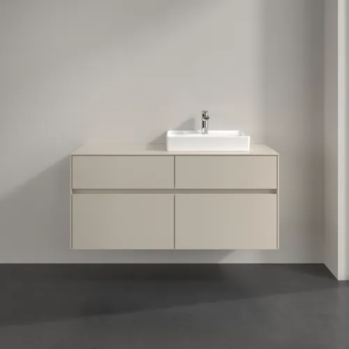 VILLEROY BOCH Toaletní skříňka Collaro, s osvětlením, 4 výsuvy, 1200 x 548 x 500 mm, Cashmere Grey / Cashmere Grey #C072B0VN, obrázek 3