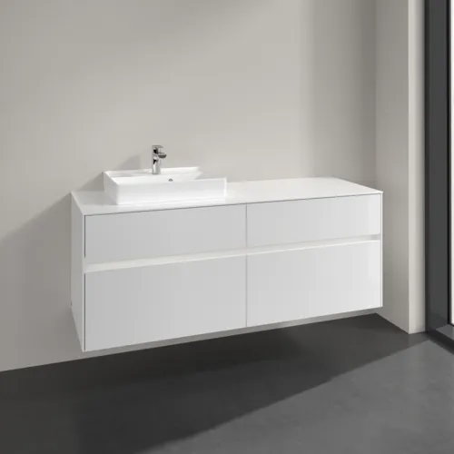 VILLEROY BOCH Toaletní skříňka Collaro, s osvětlením, 4 výsuvy, 1400 x 548 x 500 mm, lesklá bílá / lesklá bílá #C074B0DH, obrázek 2