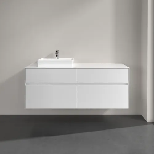 VILLEROY BOCH Toaletní skříňka Collaro, s osvětlením, 4 výsuvy, 1400 x 548 x 500 mm, lesklá bílá / lesklá bílá #C074B0DH, obrázek 3