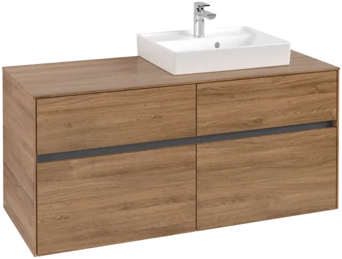 VILLEROY BOCH Toaletní skříňka Collaro, 4 výsuvy, 1200 x 548 x 500 mm, dub Kansas #C07200RH