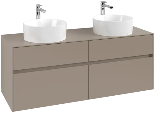 VILLEROY BOCH Toaletní skříňka Collaro, s osvětlením, 4 výsuvy, 1400 x 548 x 500 mm, taupe / taupe #C048B0VM