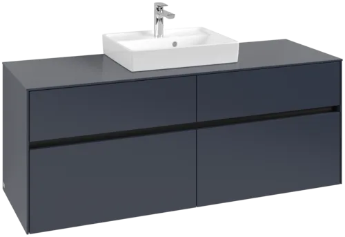 VILLEROY BOCH Toaletní skříňka Collaro, 4 zásuvky, 1400 x 548 x 500 mm, Marine Blue / Marine Blue #C07300VQ