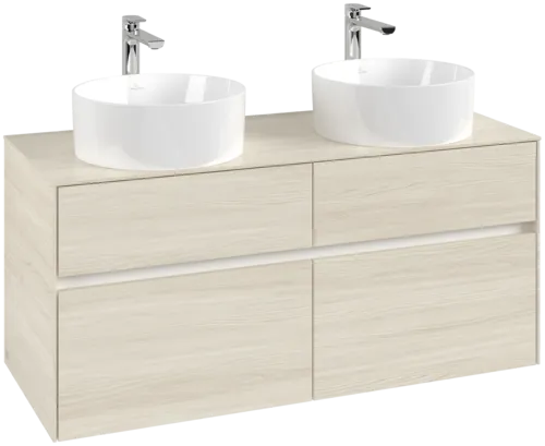 VILLEROY BOCH Toaletní skříňka Collaro, 4 výsuvy, 1200 x 548 x 500 mm, bílý dub / bílý dub #C04400AA