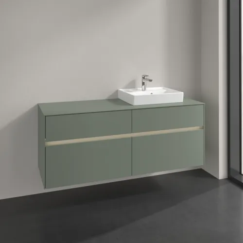VILLEROY BOCH Toaletní skříňka Collaro, s osvětlením, 4 výsuvy, 1400 x 548 x 500 mm, Soft Green / Soft Green #C075B0AF, obrázek 2
