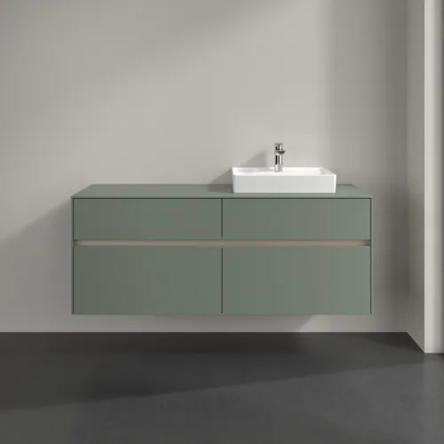 VILLEROY BOCH Toaletní skříňka Collaro, s osvětlením, 4 výsuvy, 1400 x 548 x 500 mm, Soft Green / Soft Green #C075B0AF, obrázek 3