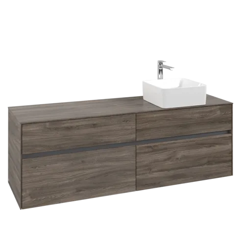 VILLEROY BOCH Toaletní skříňka Collaro, 4 výsuvy, 1600 x 548 x 500 mm, dub kamenný #C05100RK