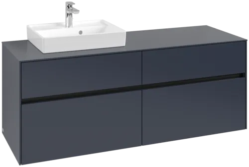 VILLEROY BOCH Toaletní skříňka Collaro, 4 zásuvky, 1400 x 548 x 500 mm, Marine Blue / Marine Blue #C07400VQ