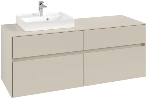 VILLEROY BOCH Toaletní skříňka Collaro, 4 výsuvy, 1400 x 548 x 500 mm, Cashmere Grey / Cashmere Grey #C07400VN