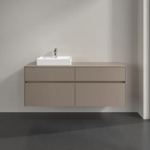 VILLEROY BOCH Toaletní skříňka Collaro, 4 výsuvy, 1400 x 548 x 500 mm, taupe / taupe #C07400VM, obrázek 3