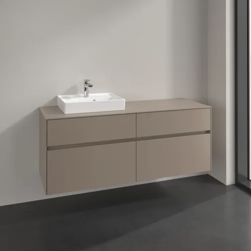 VILLEROY BOCH Toaletní skříňka Collaro, 4 výsuvy, 1400 x 548 x 500 mm, taupe / taupe #C07400VM, obrázek 2