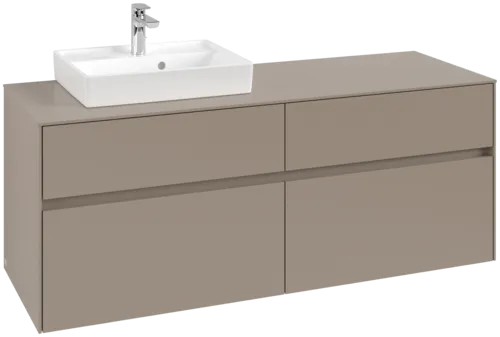 VILLEROY BOCH Toaletní skříňka Collaro, 4 výsuvy, 1400 x 548 x 500 mm, taupe / taupe #C07400VM