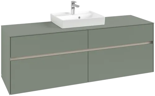 VILLEROY BOCH Toaletní skříňka Collaro, 4 výsuvy, 1600 x 548 x 500 mm, Soft Green / Soft Green #C07700AF